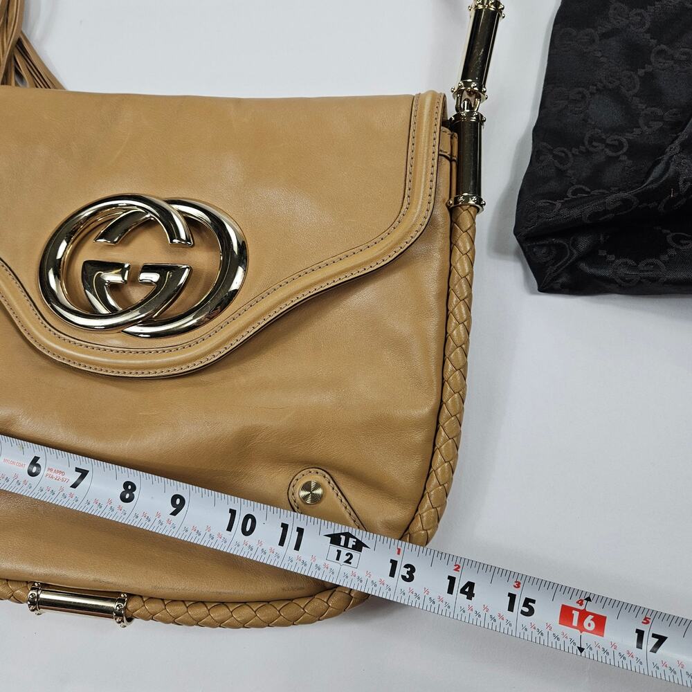 Gucci Britt Tassel Hobo Shoulder Bag Calfskin Leather - Picture 13 of 14